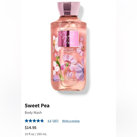 2-pc Set âSWEET PEAâ, BBW Nourishing Body Lotion & Body Wash, NWT + Gift Wrapped - Picture 2 of 9